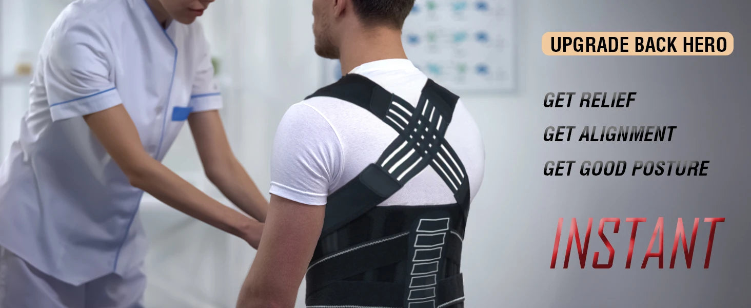 Posture Corrector for Men and Women, Adjustable Shoulder Posture Brace, Back Straightener Posture, Used for Middle Upper Spine