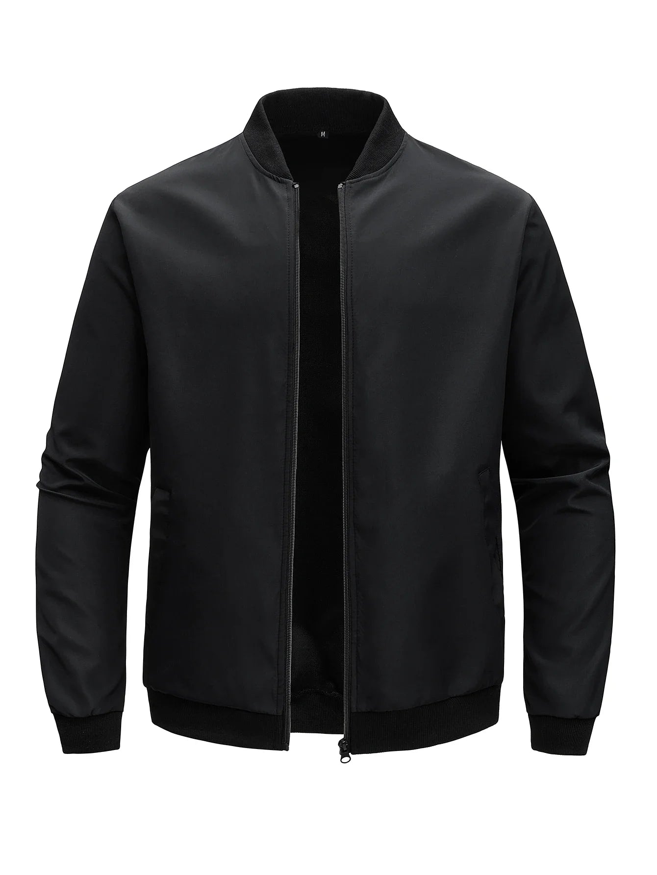 2024 Spring and Autumn New Baseball Collar Short Loose Solid Color Jacket Men&
