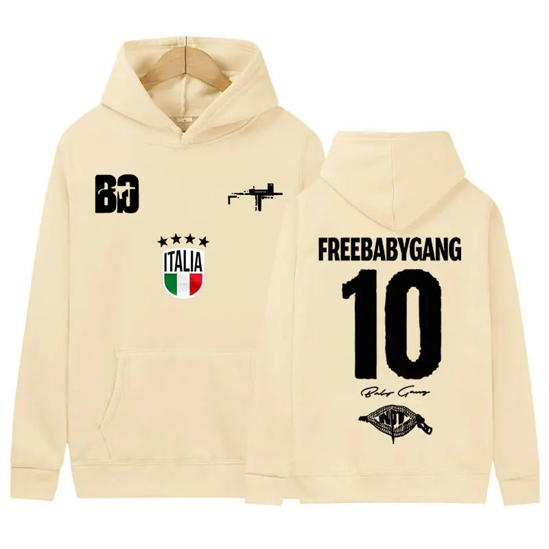 Rapper Baby Gang Tour Album Logo Graphics Hoody Mens Women Clothing Pop Music Sweatshirt Y2K Fashion High Quality Fleece Hoodies