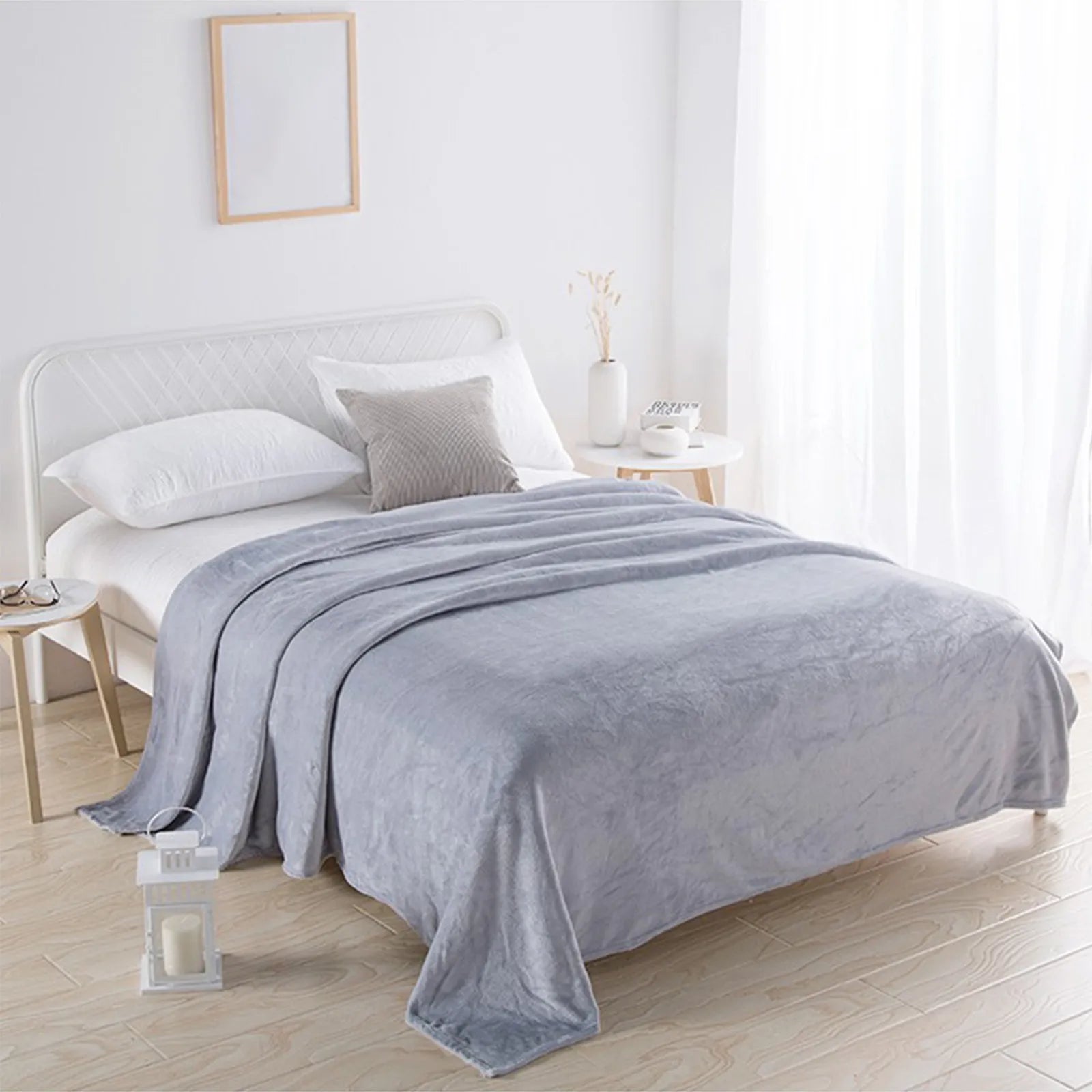 Fleece Blankets Single Twin Blanket For Bed, Full Size Fleece Throw Blanket, Warm Blanket For Winter, Shoulder Knee Cozy Blanket