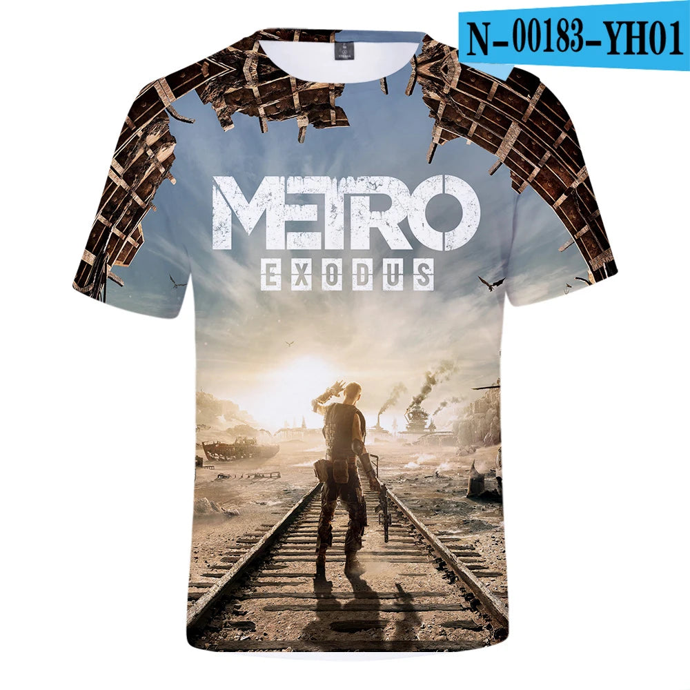 Game Metro Exodus 3D Print T-Shirt Men/Women Summer Fashion Short Sleeves Men Women Casual Trendy T Shirts Oversized