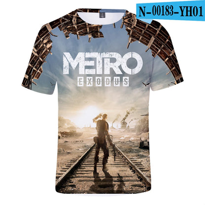 Game Metro Exodus 3D Print T-Shirt Men/Women Summer Fashion Short Sleeves Men Women Casual Trendy T Shirts Oversized