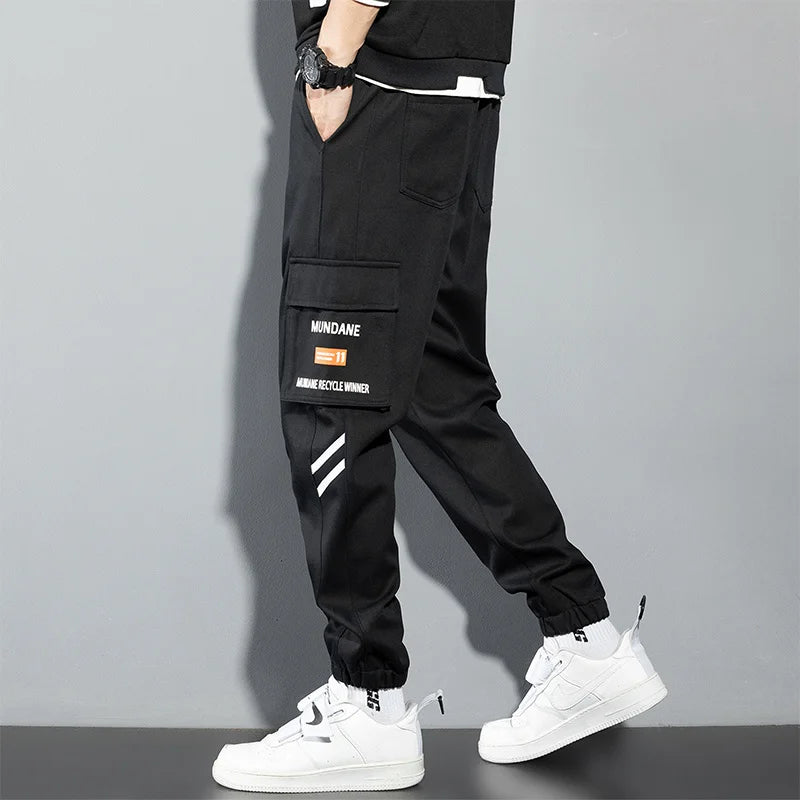 Orange Cargo Pants Men Hip Hop Joggers Y2K Streetwear Casual Pants Green Plus Size Camo Cotton Camouflage Korean Fashion Chinos