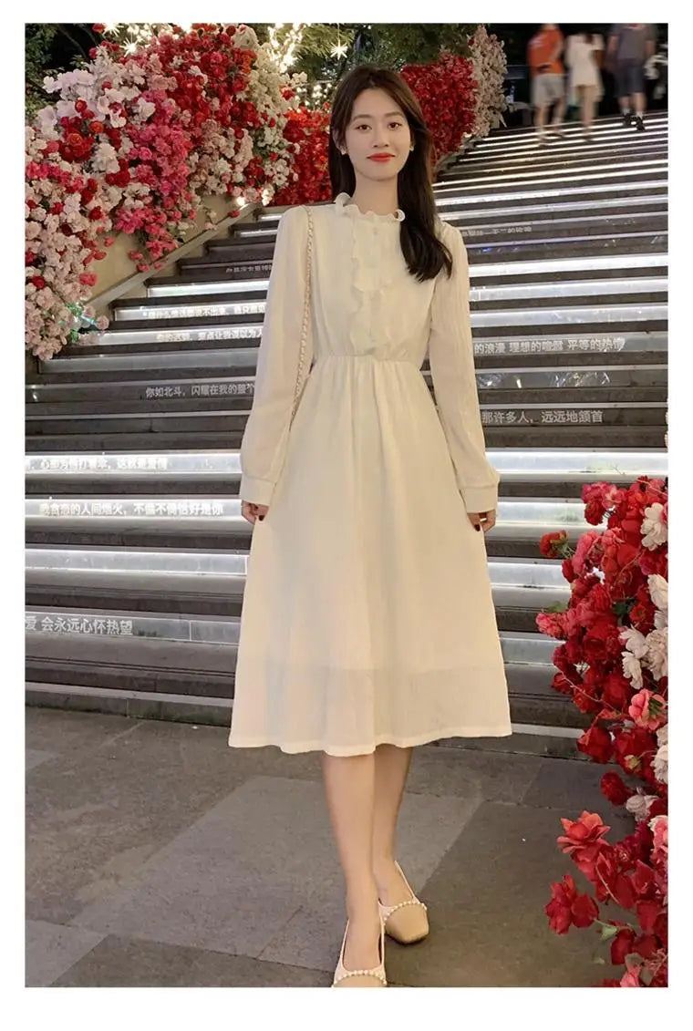 French Style Dress Spring Autumn Winter New Style Women&