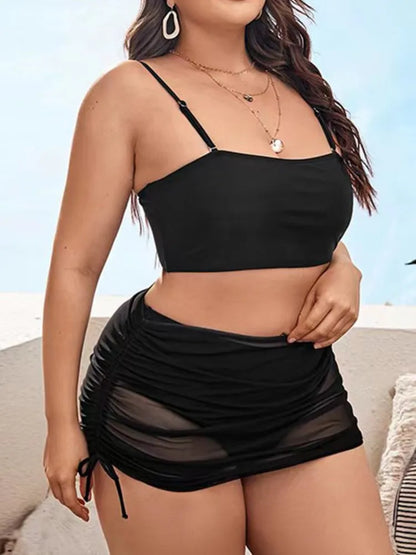 Plus Size High Waist Bikini Women&