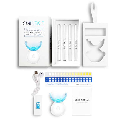 Wholesale Customizable Fast Whitening Teeth Kit Multi-Purpose Wireless LED Light with Four Whitening Gel Pens for Home Use