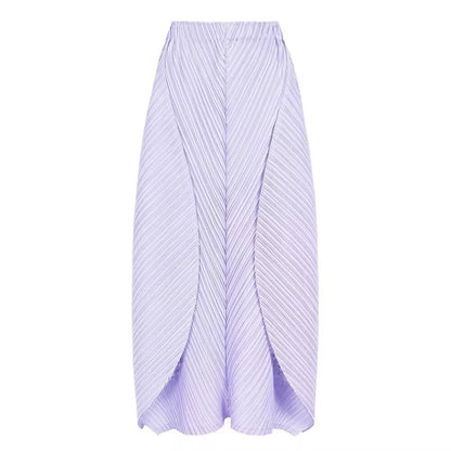 Skirts for Women Woman Clothes New Beautiful Lssey Miyake Solid Color 2025 Spring and Summer new big Skirt Women&