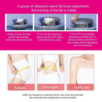 3 IN 1 EMS Ultrasonic Cavitation Weight Loss Machine Anti Cellulite Fat Burner Infrared Slimming Machin Beauty Apparatus Care