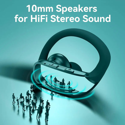 Ear Buds Wireless Earbuds Bluetooth Headphones with 80H Playtime LED Display Case, Over-Ear Hook with Mic, Stereo Sound