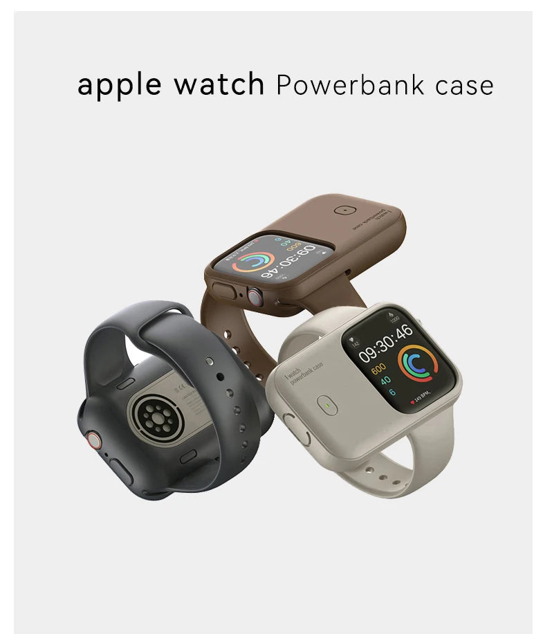 iWatch Power Bank Case For Apple Watch Charger 1200mAh Wireless Powerbank For Apple Watch 46 45 49mm Portable Magnetic Charging