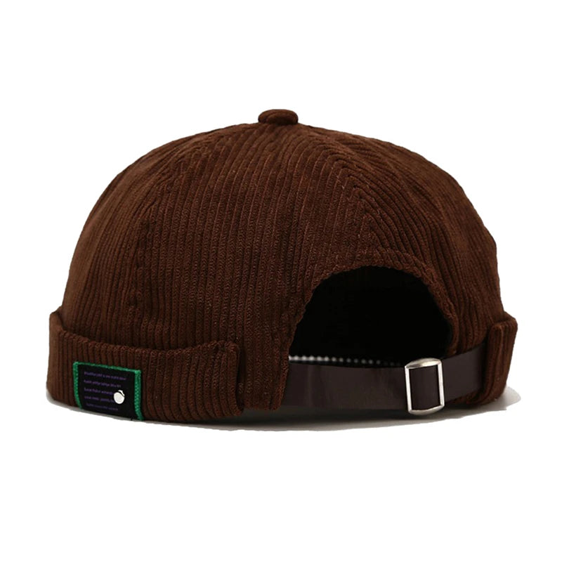 Men Women Brimless Beanie Cap Retro Dome Unisex Skullcap Sailor Cotton Mechanic Trendy Color Elastic Panels Docker Hat