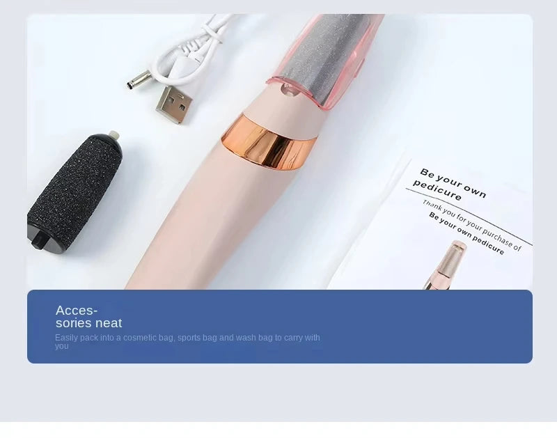Electric callus removal foot care tools - dry and wet foot files for removing dead skin, charging foot pedicure tools