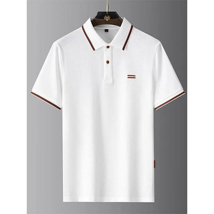 New Style Turn-down Collar Summer Casual Short-sleeve Men&