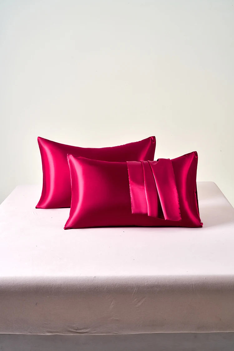 2pcs Satin Pillowcase for Skin and Hair, Satin Pillow Cases Set of 2 Soft Breathable Smooth Cooling Pillow Covers for Sleeping