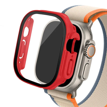Glass+ Cover For Apple Watch case Ultra 2 49mm smartwatch Bumper+Screen Protector Tempered iwatch series apple watch Accessories