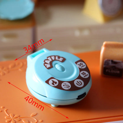 1set 1/6 Scale Dollhouse Miniature Electric Oven Mini Bread Maker Model Kitchen Furniture Accessories For Doll House Decor Toys