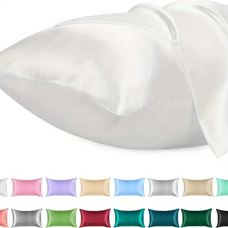 1PC Satin Pillowcase for Hair Similar to Silk Pillow Cases for Skin, Silky &amp; Soft Pillow Covers, Gifts for Her or Him