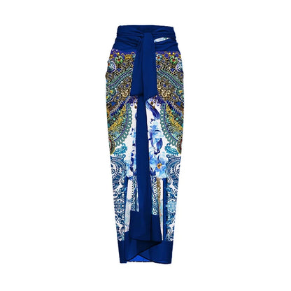 2026 New Sexy Print Retro Swimwear Beach Dress Cover Up Long Skirts Skirt Party Outfits Swimsuit Beachwear