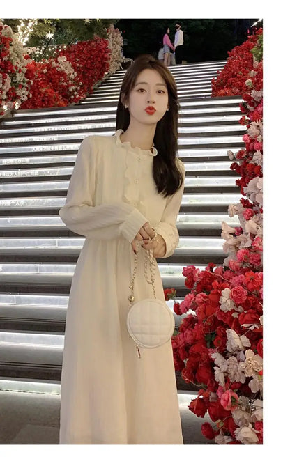 French Style Dress Spring Autumn Winter New Style Women&