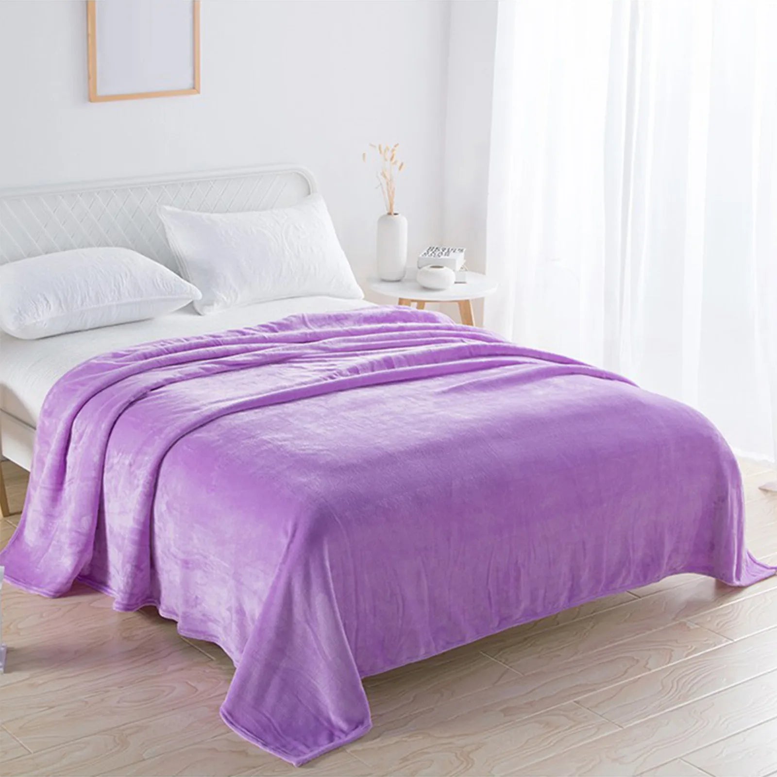Fleece Blankets Single Twin Blanket For Bed, Full Size Fleece Throw Blanket, Warm Blanket For Winter, Shoulder Knee Cozy Blanket