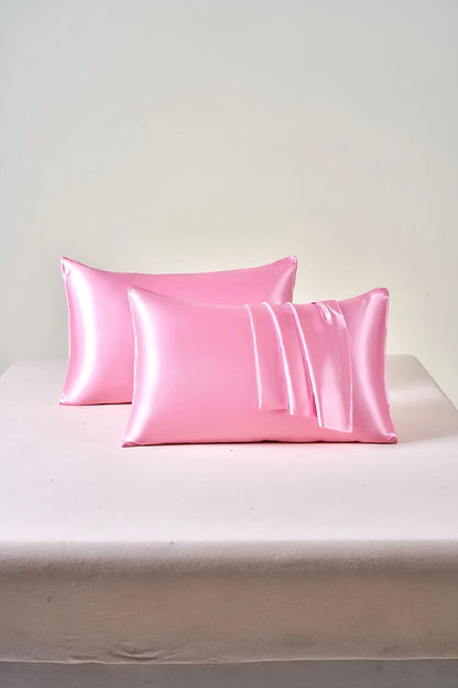 2pcs Satin Pillowcase for Skin and Hair, Satin Pillow Cases Set of 2 Soft Breathable Smooth Cooling Pillow Covers for Sleeping
