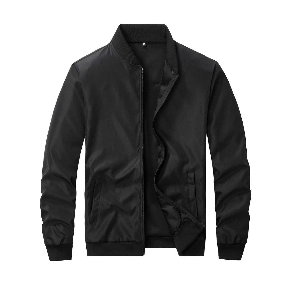 2024 Spring and Autumn New Baseball Collar Short Loose Solid Color Jacket Men&