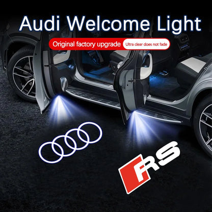 Car Accessories For Audi Quattr Q3 Q5 Q7 S3 S4 S5 S6 S7 A4 A5 A6 B6 B7 B8 C5 C6 C7 A7 A8 Led Emblem Lamp Car Door Welcome Lights