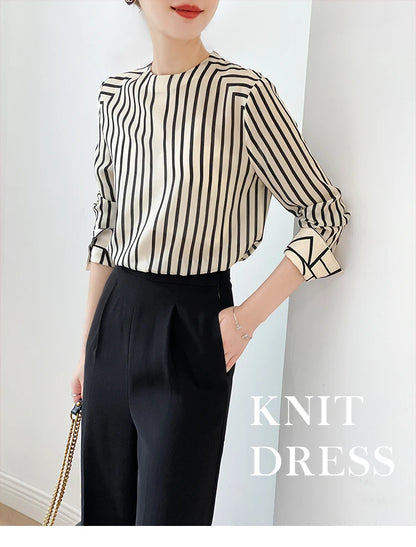 Fashion luxury ladies shirt France style woman printing blouse Long sleeve Tops blusa mujer