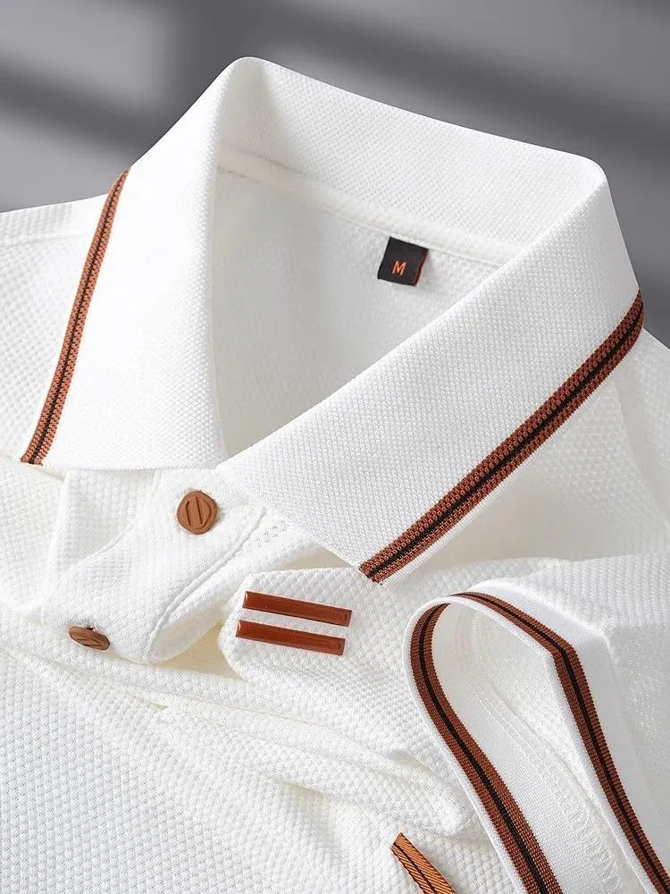 New Style Turn-down Collar Summer Casual Short-sleeve Men&