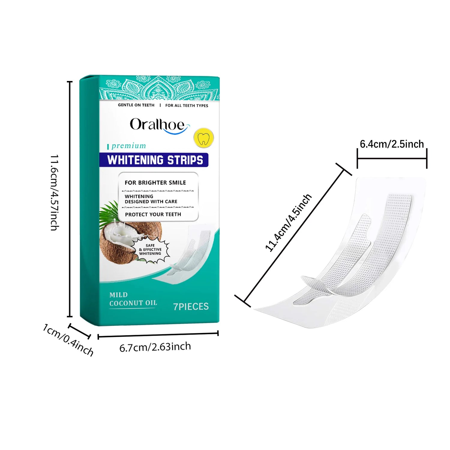 Tooth Whitening Strips Remove Tooth Stains Tartar Plaque Lighten Dark Dental Cleaning Improve Bad Breath Bleach Teeth Brightener