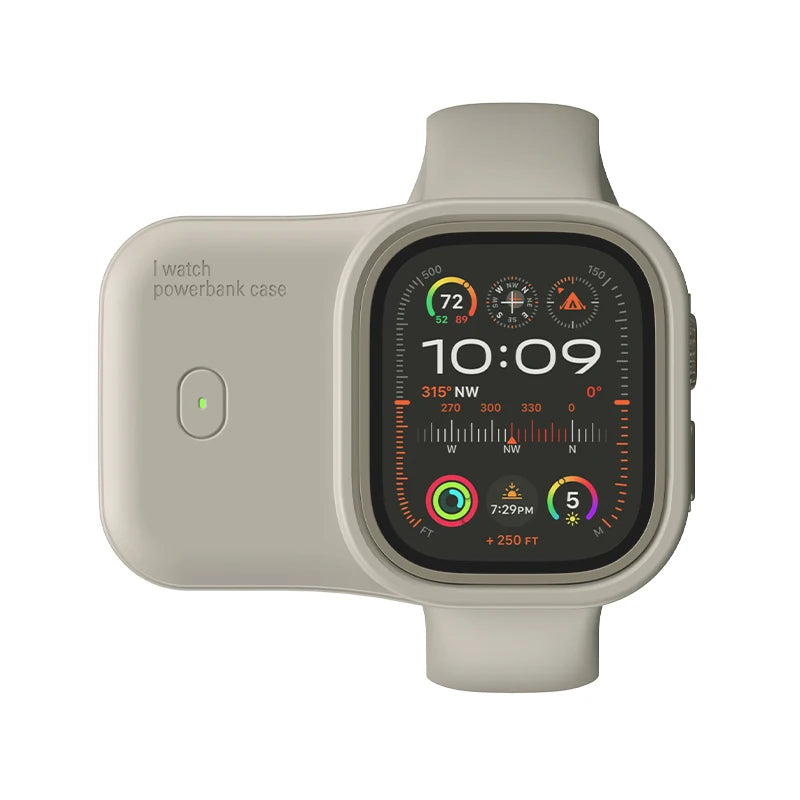 iWatch Power Bank Case For Apple Watch Charger 1200mAh Wireless Powerbank For Apple Watch 46 45 49mm Portable Magnetic Charging