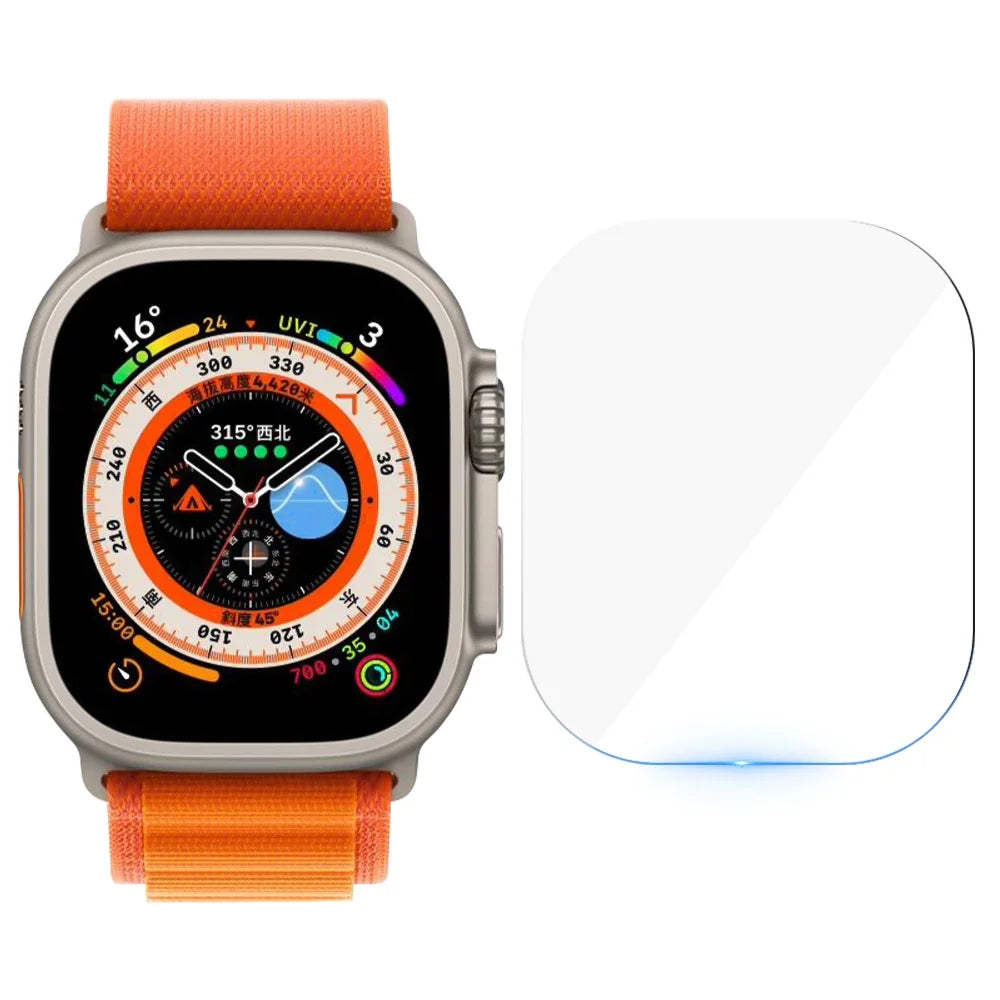 Tempered Glass for Apple Watch Ultra 49mm Screen Protector Anti-Scratch for Apple Watch Ultra 2 Smartwatch