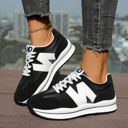 Women Sneakers 2025 New Casual Versatile Thick-soled Running Sneakers Women Fashionable High-quality Luxury Lace-up Shoes Women