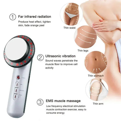 3 IN 1 EMS Ultrasonic Cavitation Weight Loss Machine Anti Cellulite Fat Burner Infrared Slimming Machin Beauty Apparatus Care