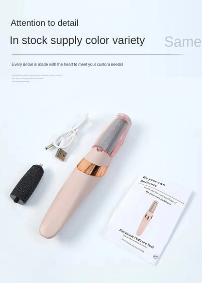 Electric callus removal foot care tools - dry and wet foot files for removing dead skin, charging foot pedicure tools