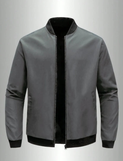 2024 Spring and Autumn New Baseball Collar Short Loose Solid Color Jacket Men&
