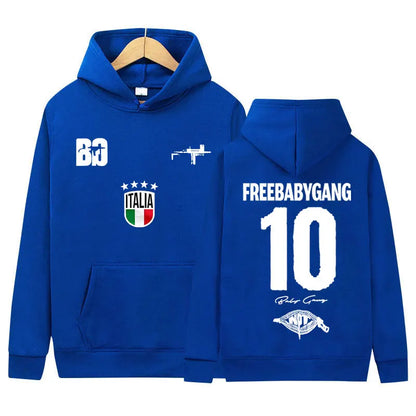 Rapper Baby Gang Tour Album Logo Graphics Hoody Mens Women Clothing Pop Music Sweatshirt Y2K Fashion High Quality Fleece Hoodies