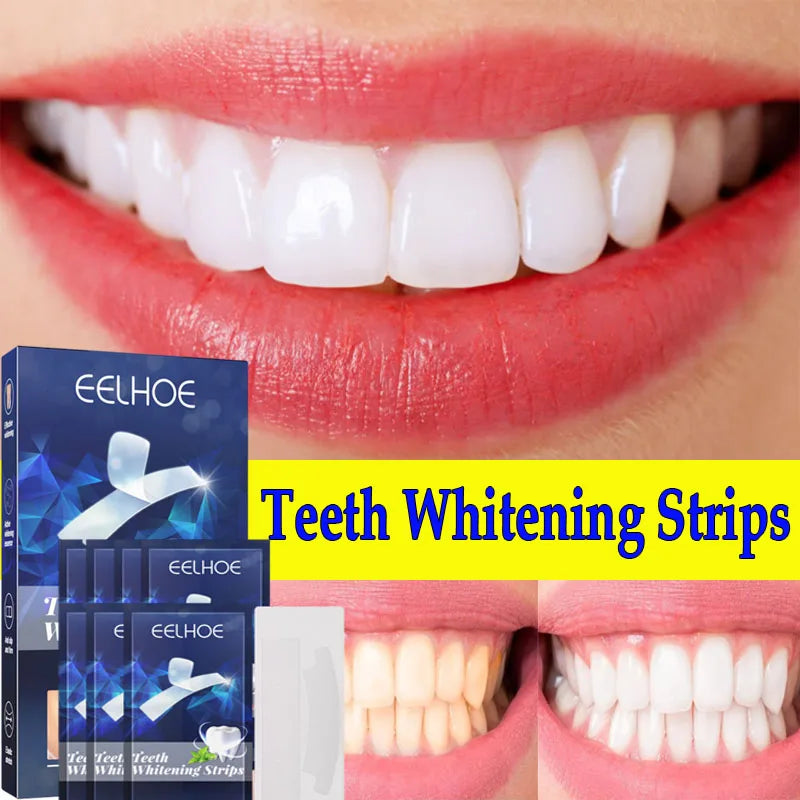 Teeth Whitening Stickers Mint White Teeth Gel Tooth Whitener Strips Teeth Yellow Smoke Stains Tea Stains Oral Hygiene Care