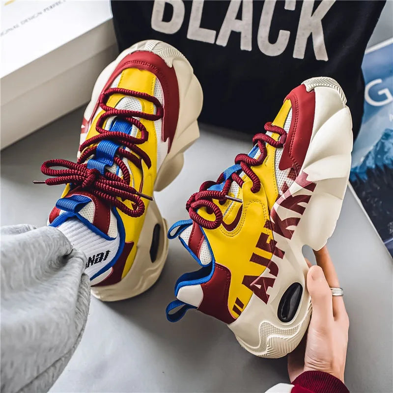Sneakers for Men Fashion Versatile Men Comfortable Casual Shoes Thick-soled Height-increasing Men Shoes Tênis Zapatillas Deporte