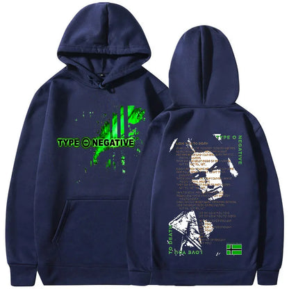 Type O Negative Love You To Death Hoodie Gothic Metal Rock Band Sweatshirt Men&