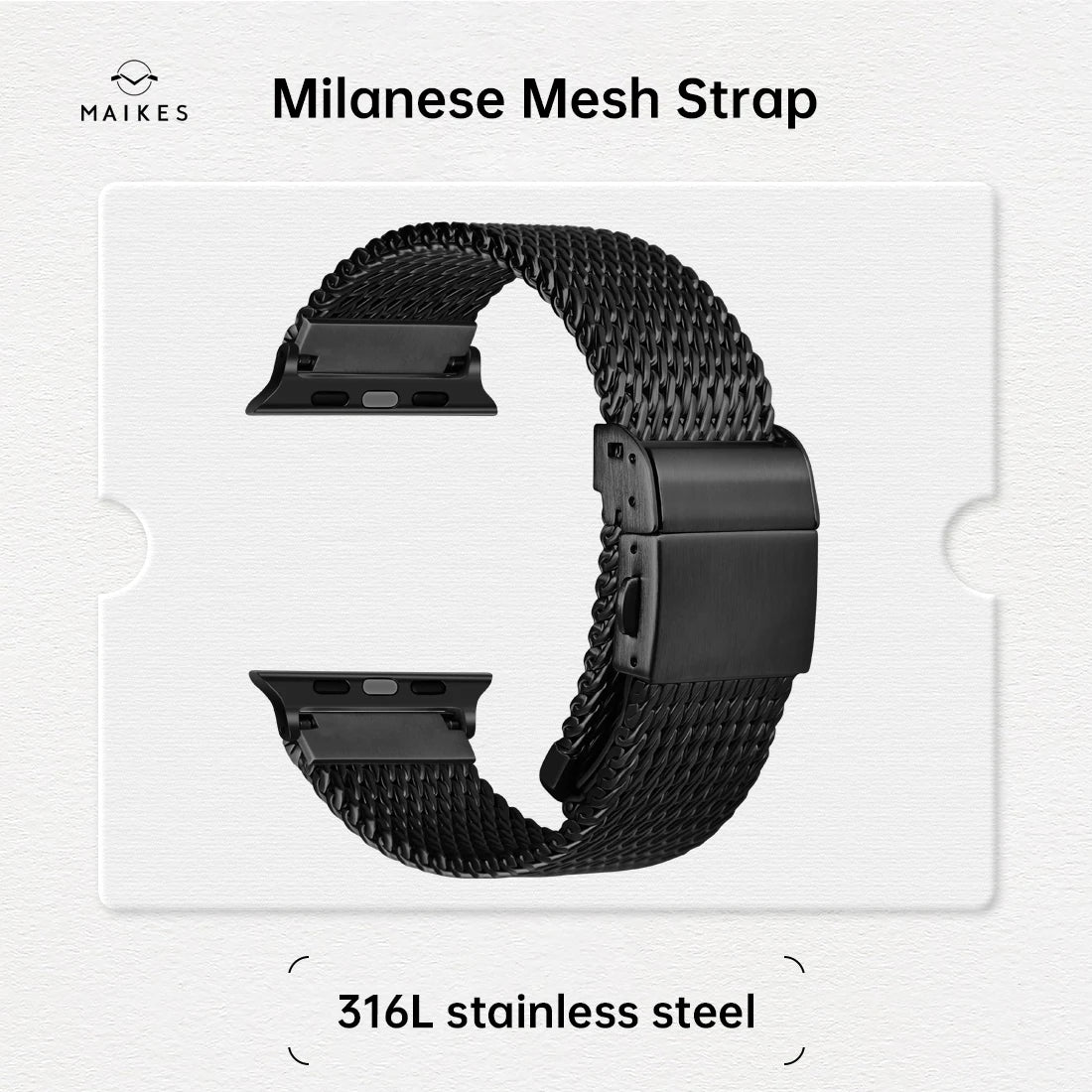 Luxury Milanese Mesh Apple Watch Ultra 2 Band, 316L Stainless Steel Watch Strap, For Apple Watch 49mm 45mm 44mm 41mm 40mm