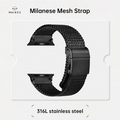 Luxury Milanese Mesh Apple Watch Ultra 2 Band, 316L Stainless Steel Watch Strap, For Apple Watch 49mm 45mm 44mm 41mm 40mm