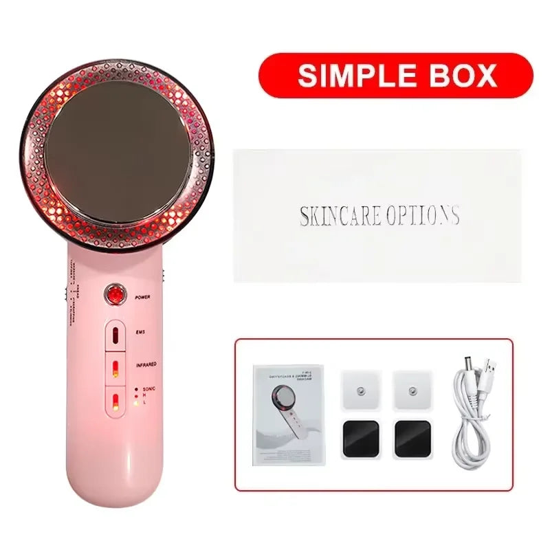 3 IN 1 EMS Ultrasonic Cavitation Weight Loss Machine Anti Cellulite Fat Burner Infrared Slimming Machin Beauty Apparatus Care