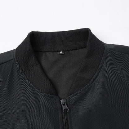 2024 Spring and Autumn New Baseball Collar Short Loose Solid Color Jacket Men&