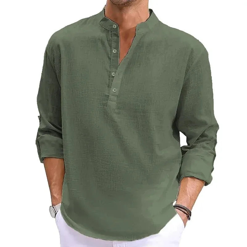 Animal Game Luxury Cotton Shirts for Men Casual Shirts Lightweight Long Henley Shirts Hawaiian Southern T Shirts for Man&