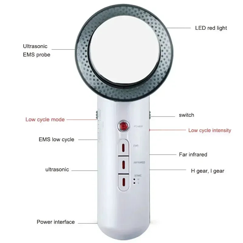 3 IN 1 EMS Ultrasonic Cavitation Weight Loss Machine Anti Cellulite Fat Burner Infrared Slimming Machin Beauty Apparatus Care