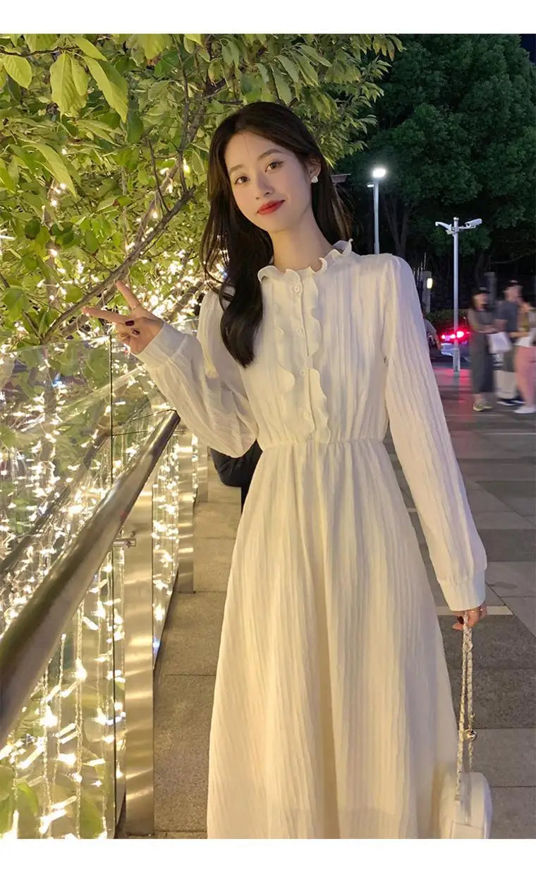 French Style Dress Spring Autumn Winter New Style Women&
