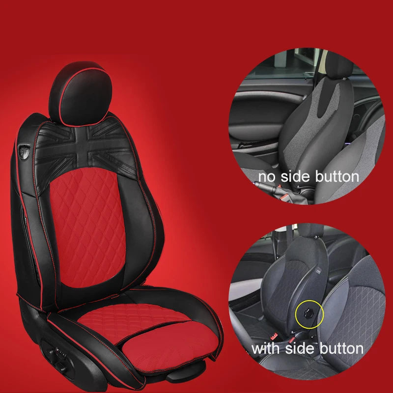 Car Accessories for MINI Cooper R50 R53 HATCHBACK R55 Clubman R56 R57 CABRIO R60 Countryman Custom  Seat Covers Leather Pad