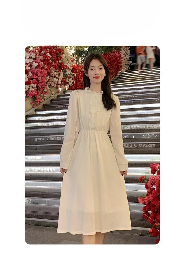 French Style Dress Spring Autumn Winter New Style Women&