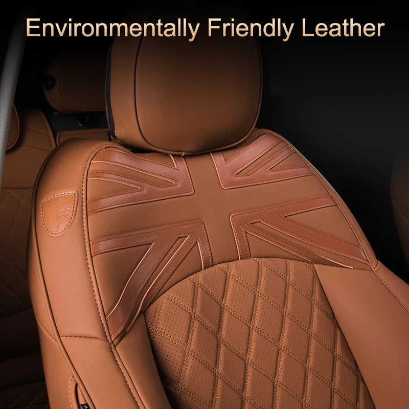 Car Accessories for MINI Cooper R50 R53 HATCHBACK R55 Clubman R56 R57 CABRIO R60 Countryman Custom  Seat Covers Leather Pad